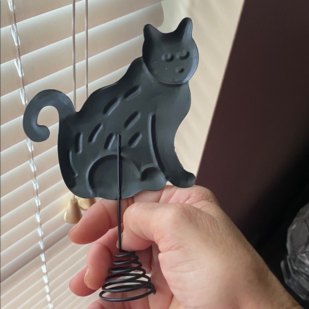 Black Cat Metal Tree Topper - Picture 3 of 3